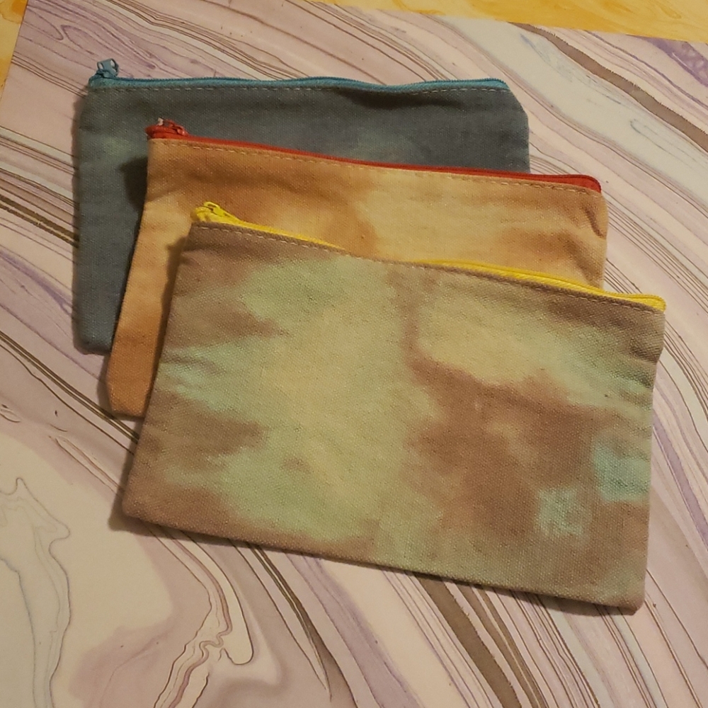 3 for $18 3 Tie Dye Makeup Bags